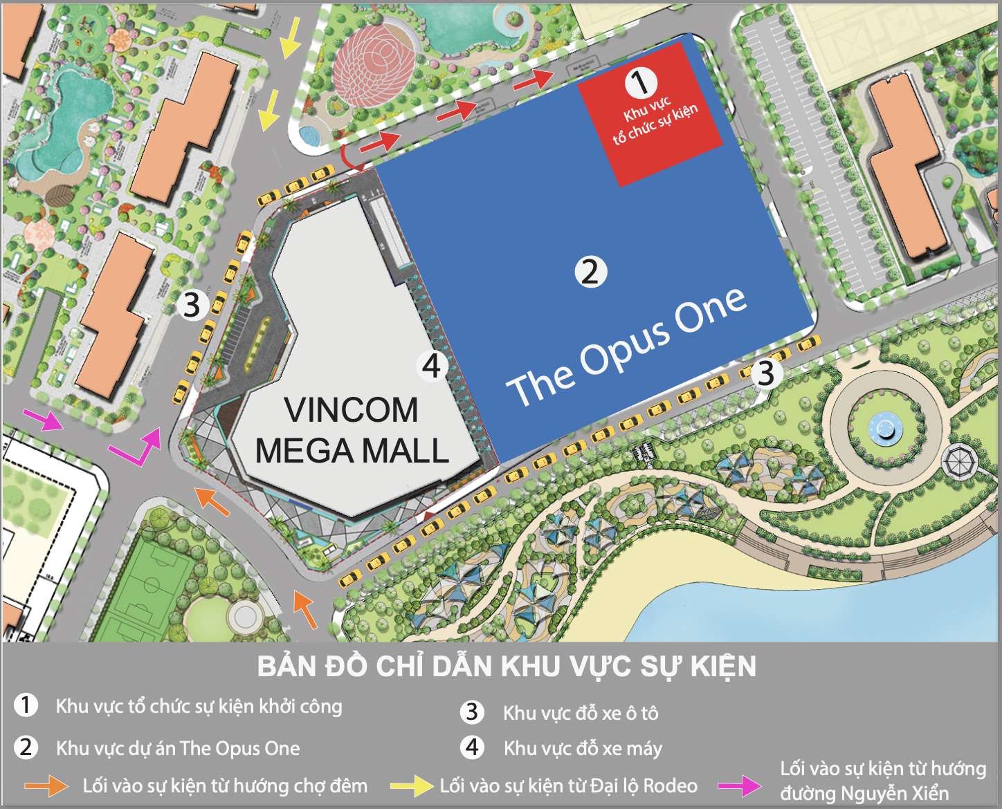 Vị trí khu căn hộ The Opus One